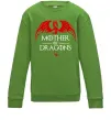 Детский Свитшот Mother of dragons червоний дракон Лаймовый фото