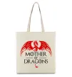Эко-сумка Mother of dragons червоний дракон Бежевый фото