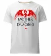 Чоловіча преміум футболка Mother of dragons червоний дракон Білий фото