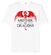 Футболка Оверсайз Mother of dragons червоний дракон Білий фото