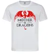 Чоловіча футболка Mother of dragons червоний дракон Білий фото