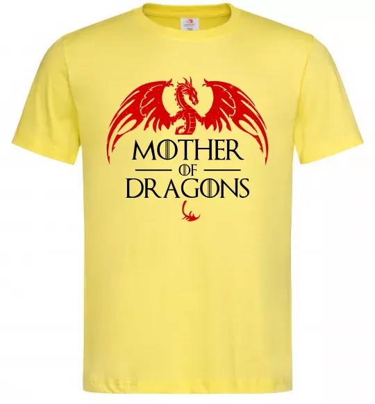 Чоловіча футболка Mother of dragons червоний дракон Лимонний фото