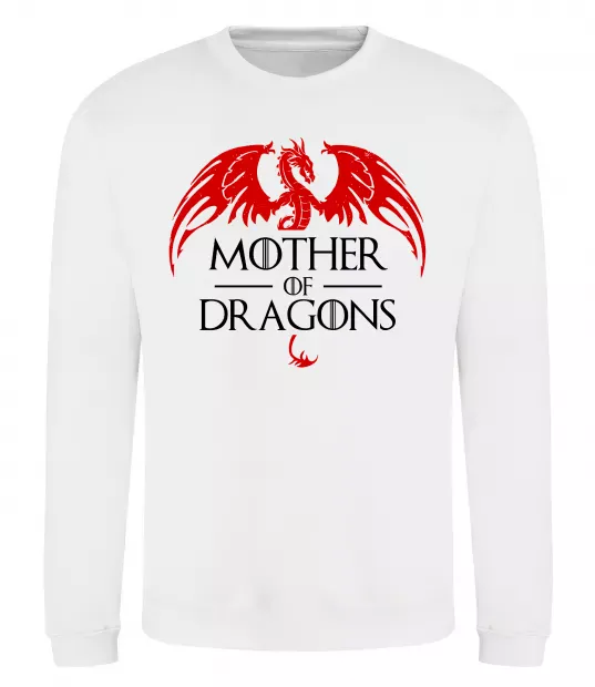 Світшот Mother of dragons червоний дракон Білий фото