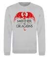 Світшот Mother of dragons червоний дракон Сірий меланж Світшот Mother of dragons червоний дракон Сірий меланж фото