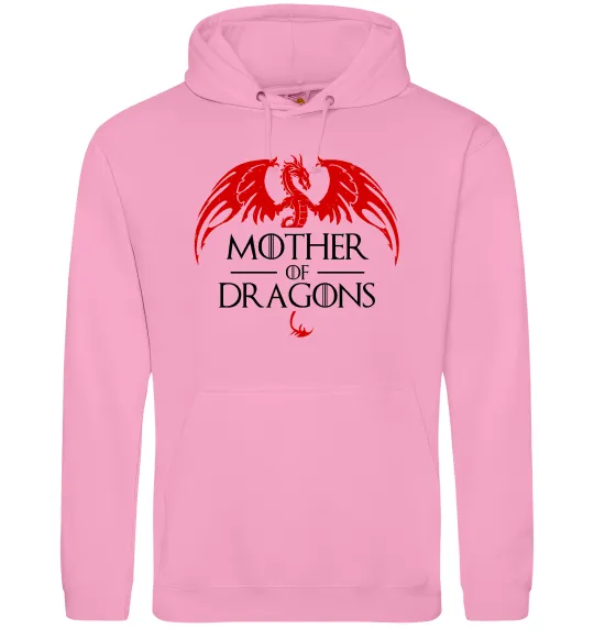 Жіноча толстовка (худі) Mother of dragons червоний дракон Рожевий фото
