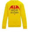 Детский Свитшот Mother of dragons червоний дракон Солнечно желтый фото
