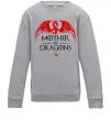 Детский Свитшот Mother of dragons червоний дракон Серый меланж фото
