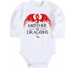 Детский боди Mother of dragons червоний дракон