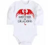 Детский боди Mother of dragons червоний дракон Белый фото