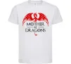 Дитяча футболка Mother of dragons червоний дракон Білий фото