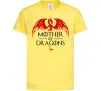 Дитяча футболка Mother of dragons червоний дракон Лимонний фото