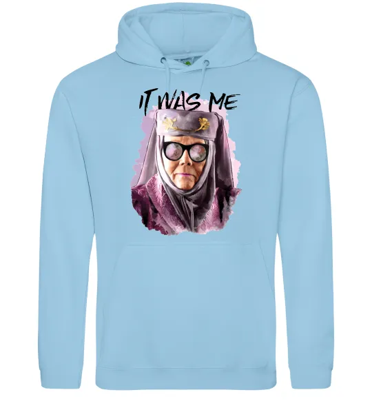 Чоловіча толстовка (худі) It was me Блакитний фото