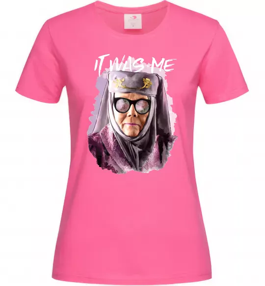 Жіноча футболка It was me Яскраво-рожевий фото