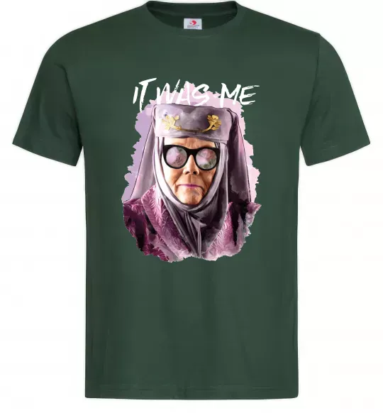 Мужская футболка It was me Темно-зеленый фото
