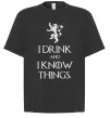 Футболка Оверсайз I drink and i know things Черный фото