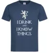 Чоловіча футболка I drink and i know things Темно-синій фото