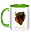 Чашка с цветной ручкой House of dragon Лаймовый фото