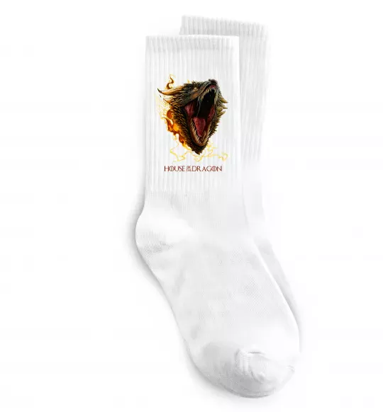 Носки House of dragon Белый фото