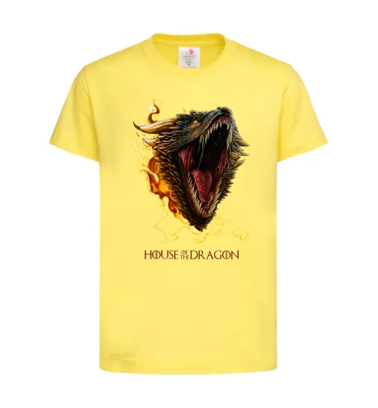 Детская футболка House of dragon Лимонный фото