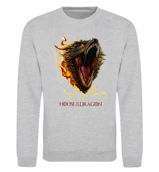 Свитшот House of dragon Серый меланж фото