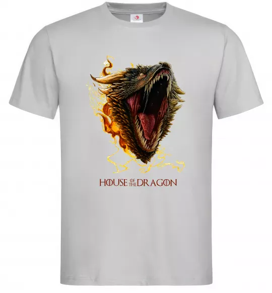 Чоловіча футболка House of dragon Сірий фото