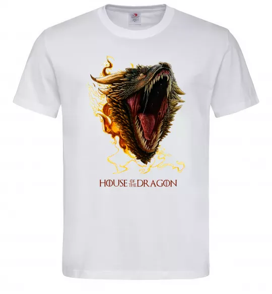 Чоловіча футболка House of dragon Білий фото
