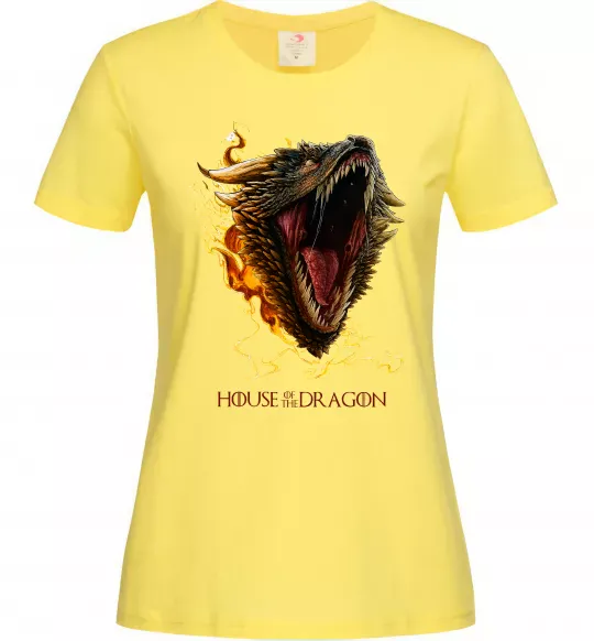 Жіноча футболка House of dragon Лимонний фото
