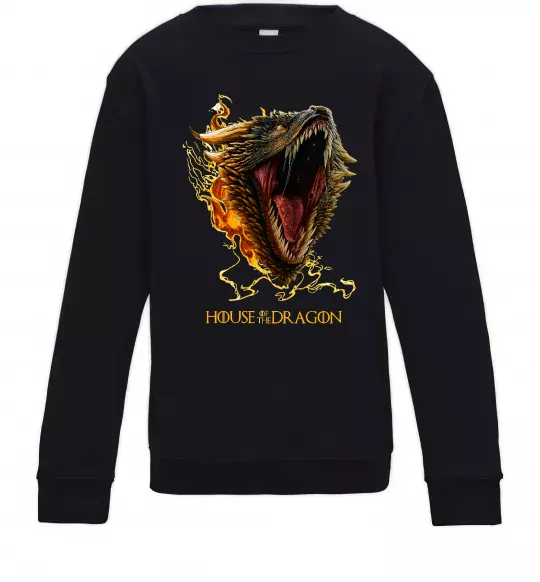 Детский Свитшот House of dragon Черный фото