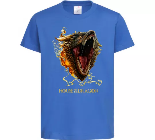 Дитяча футболка House of dragon Яскраво-синій фото