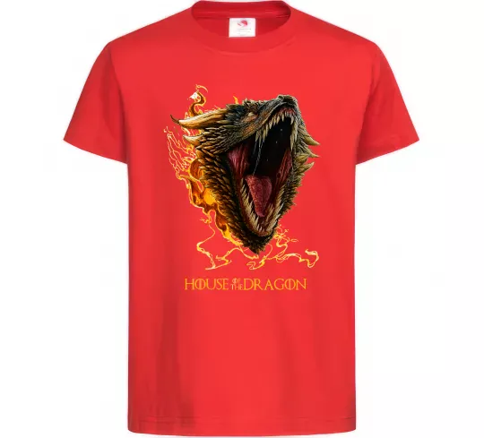 Дитяча футболка House of dragon Червоний фото