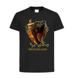 Дитяча футболка House of dragon Чорний фото