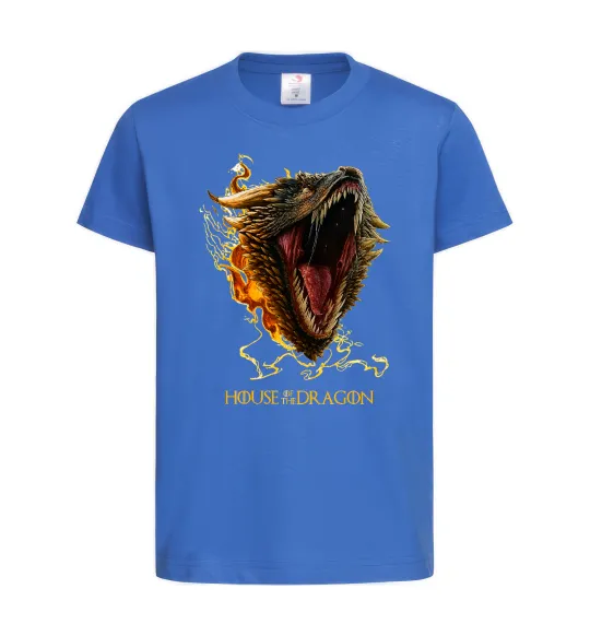Детская футболка House of dragon Ярко-синий фото