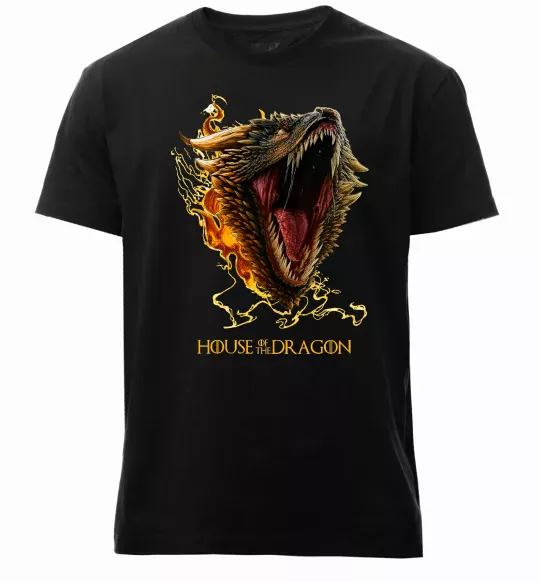 Мужская премиум футболка House of dragon Черный фото