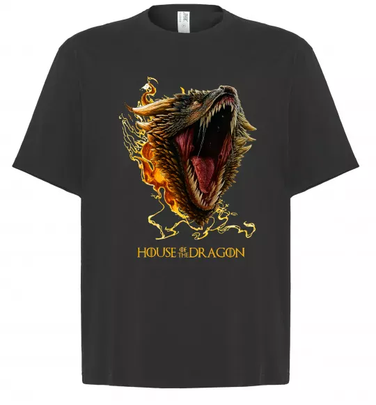 Футболка Оверсайз House of dragon Чорний фото