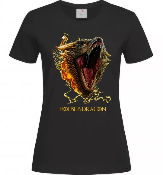 Жіноча футболка House of dragon Чорний фото