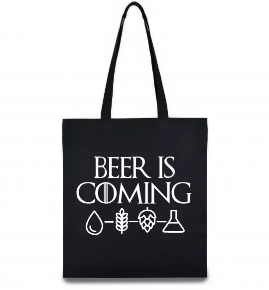 Эко-сумка Beer is coming Черный фото