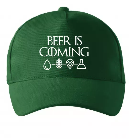 Кепка Beer is coming Темно-зеленый фото