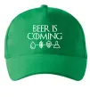 Кепка Beer is coming Зеленый фото