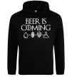 Мужская толстовка (худи) Beer is coming Черный фото