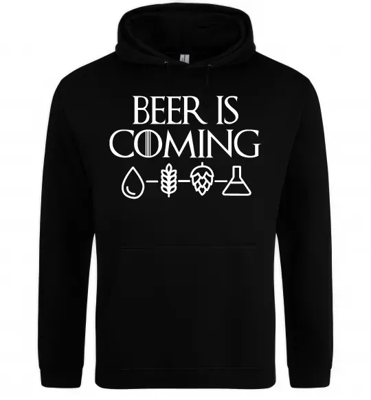 Жіноча толстовка (худі) Beer is coming Чорний фото
