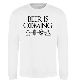 Свитшот Beer is coming Белый фото