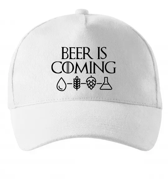 Кепка Beer is coming Белый фото