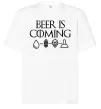 Футболка Оверсайз Beer is coming Белый фото