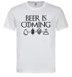 Мужская футболка Beer is coming Белый фото