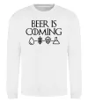 Світшот Beer is coming Білий фото