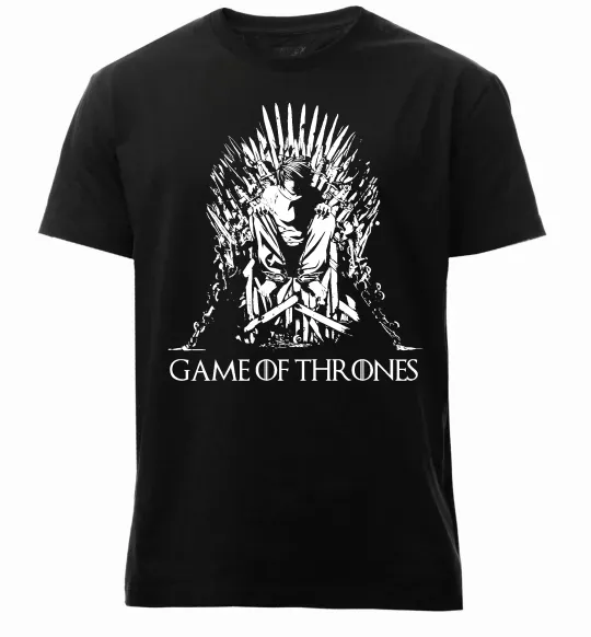 Мужская премиум футболка Game of thrones трон Черный фото