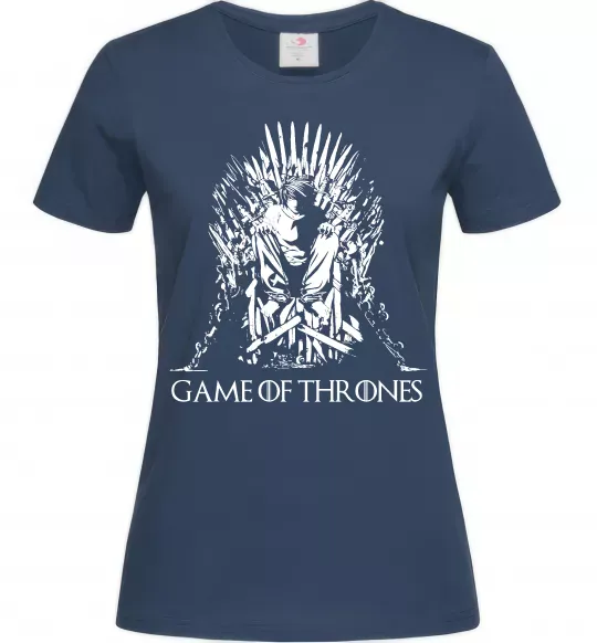 Жіноча футболка Game of thrones трон Темно-синій фото