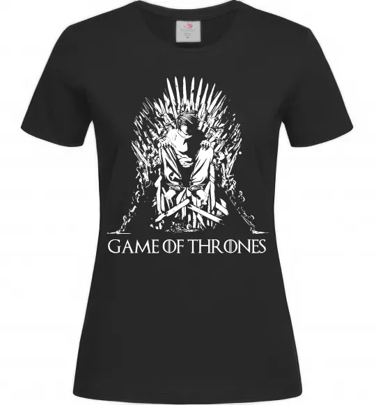 Жіноча футболка Game of thrones трон Чорний фото