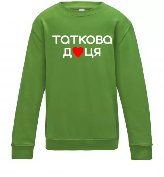 Дитячий світшот Таткова доця Лаймовий фото