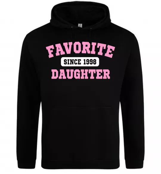 Женская толстовка (худи) Favorite daughter since Черный фото